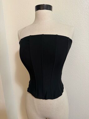 Strapless Black Sweetheart Corset Top